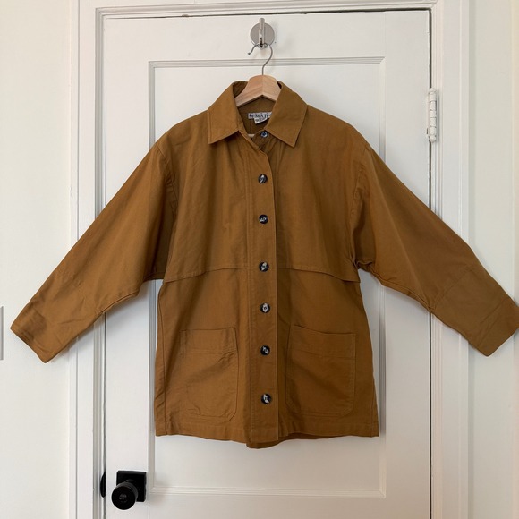 Glenn McMahon Jackets & Blazers - Vintage Trench style Cotton Chore Jacket Women Size Med: boho, heritage, utility
